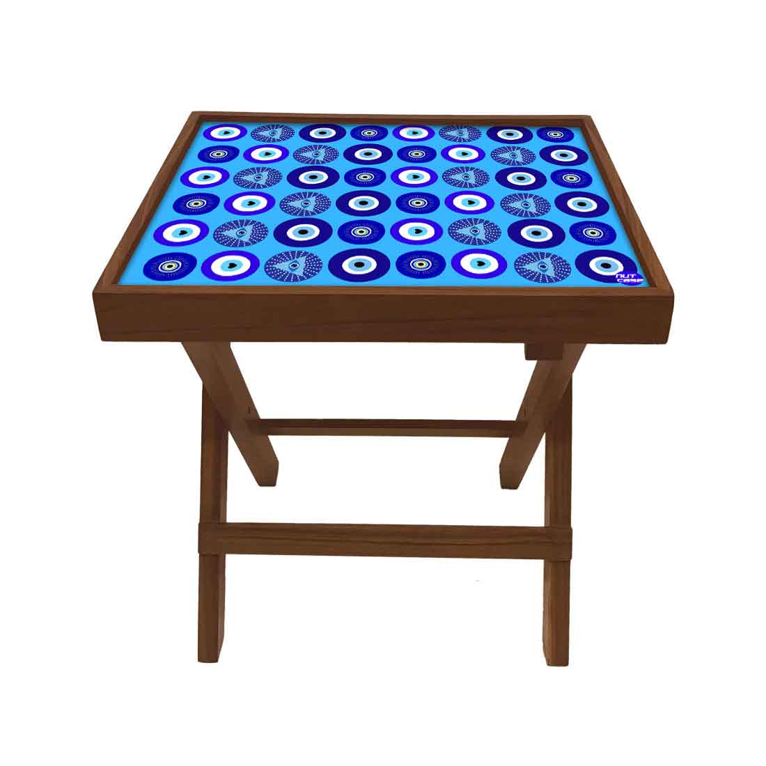 Foldable Wooden Side Table for Living Room Sofa Bedroom - Evil Eye Protector - Image 25