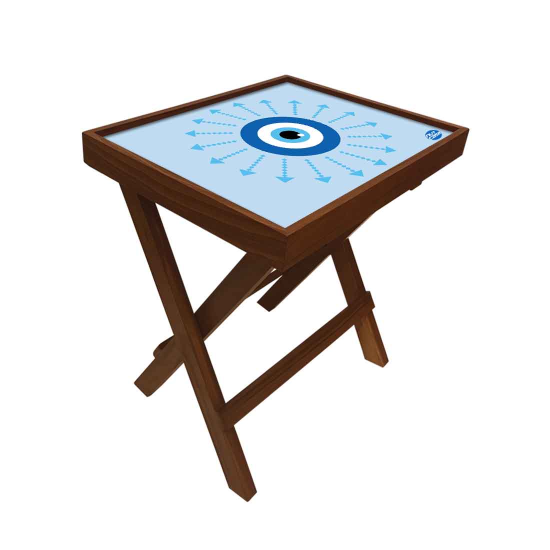 Wooden Folding Side Table for Sofa Bedroom Living Room - Evil Eye Protector - Image 11