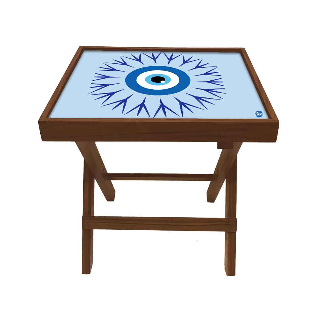 Wooden Folding Side Table for Sofa Bedroom Living Room - Evil Eye Protector - Image 28