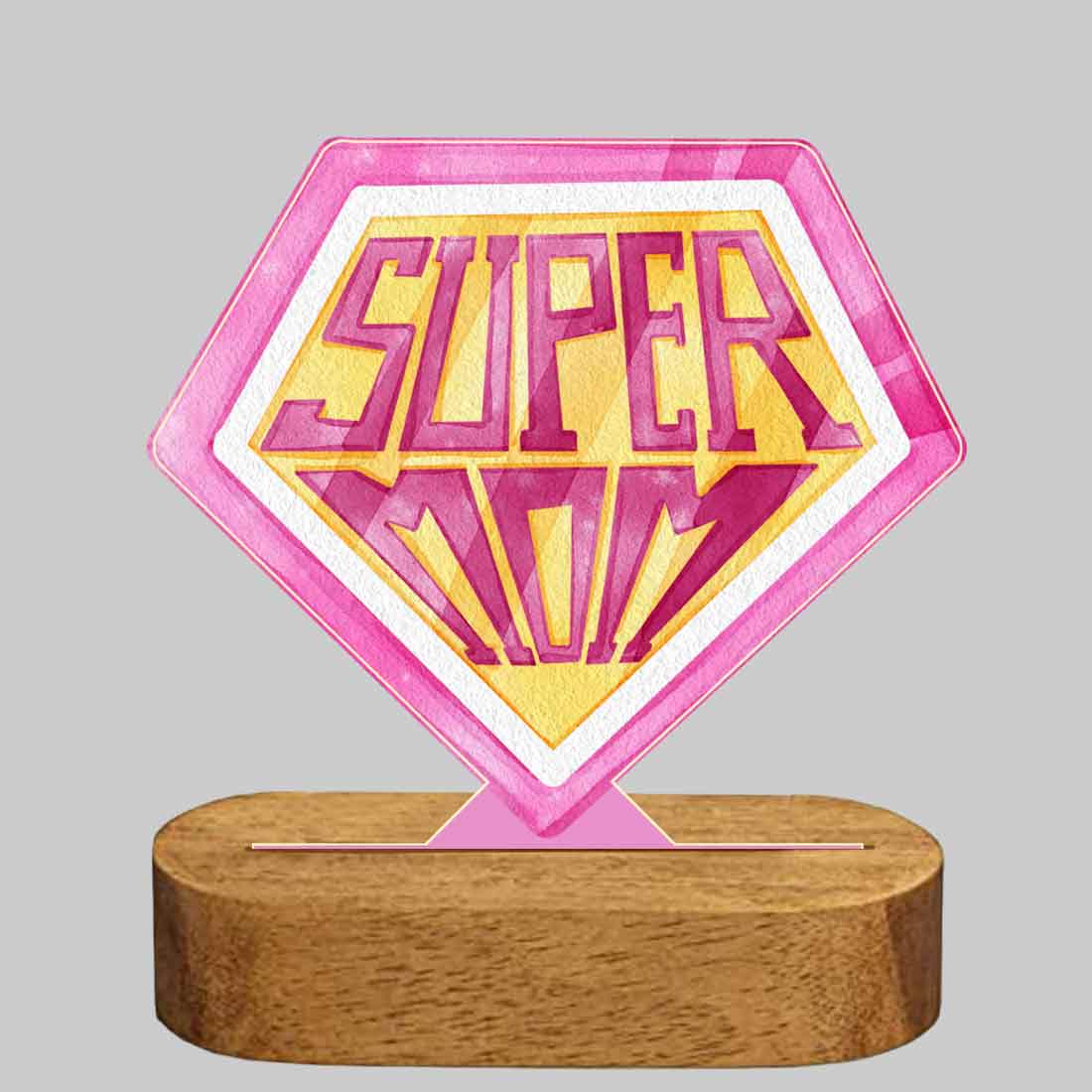 Designer LED Lamp for Super Mom - Beautiful Light Lamp Gift for Mother's Day - Image 2