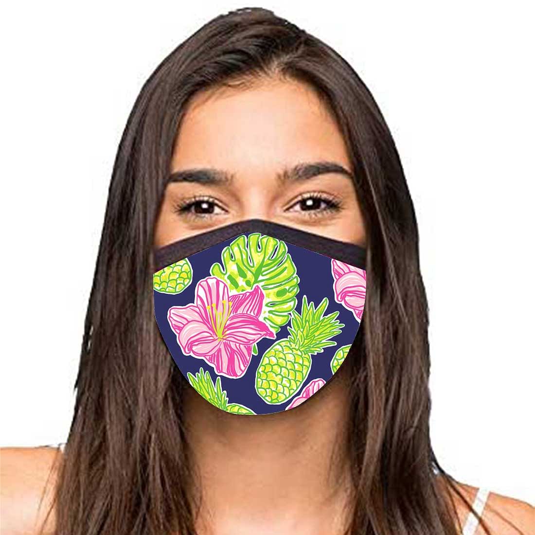 Face Masks Reusable Washable Set Of 2 -Chevron_pineapple - Image 2