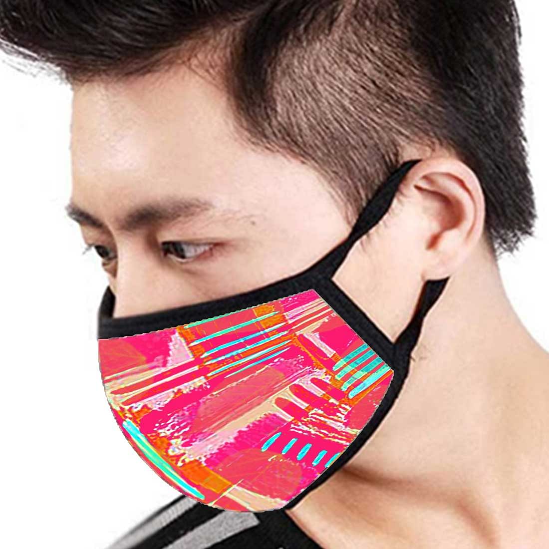 Face Masks Reusable Washable Set Of 2 -Pink_lines - Image 3