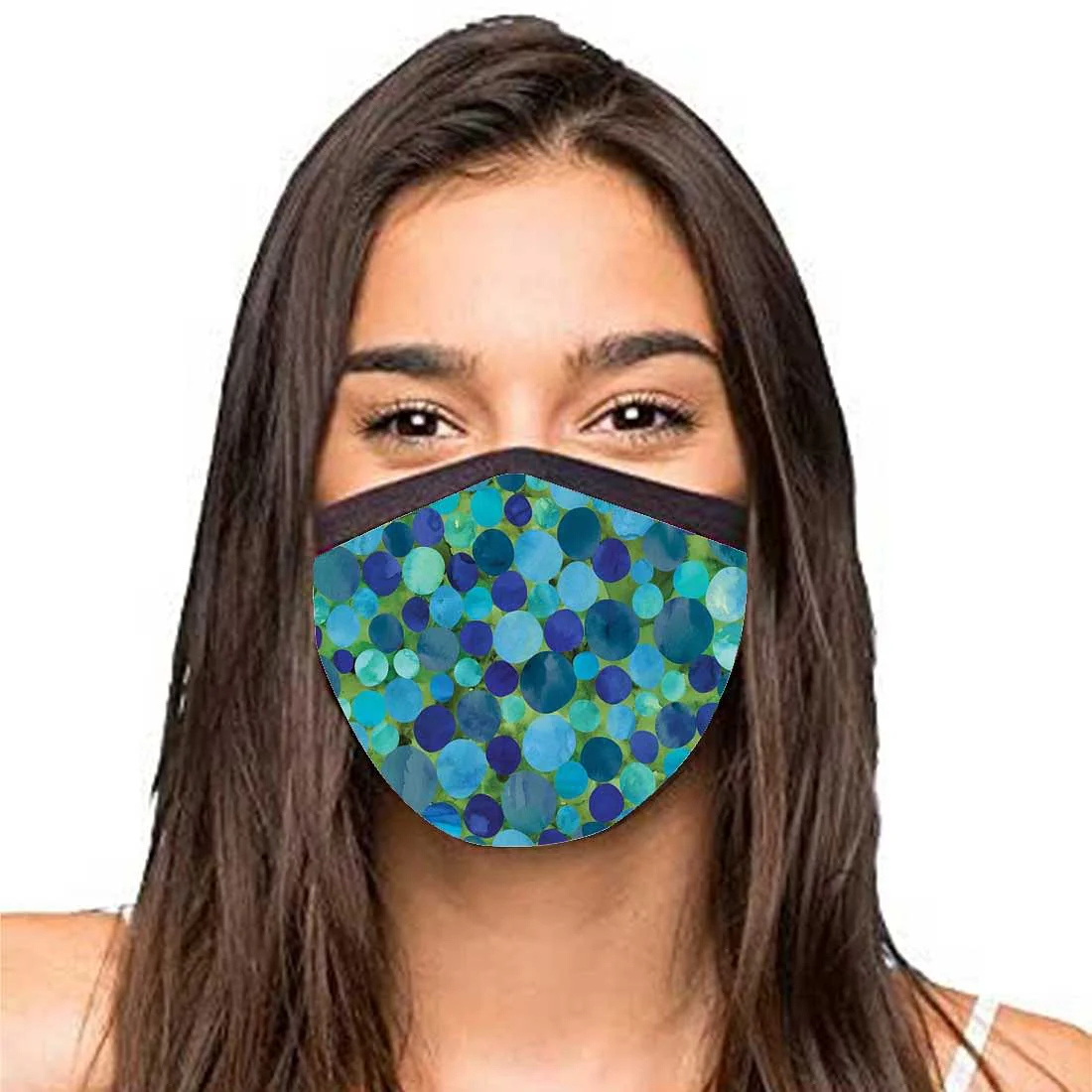 Face Masks Reusable Washable Set Of 2 -Blue_Confetti - Image 2