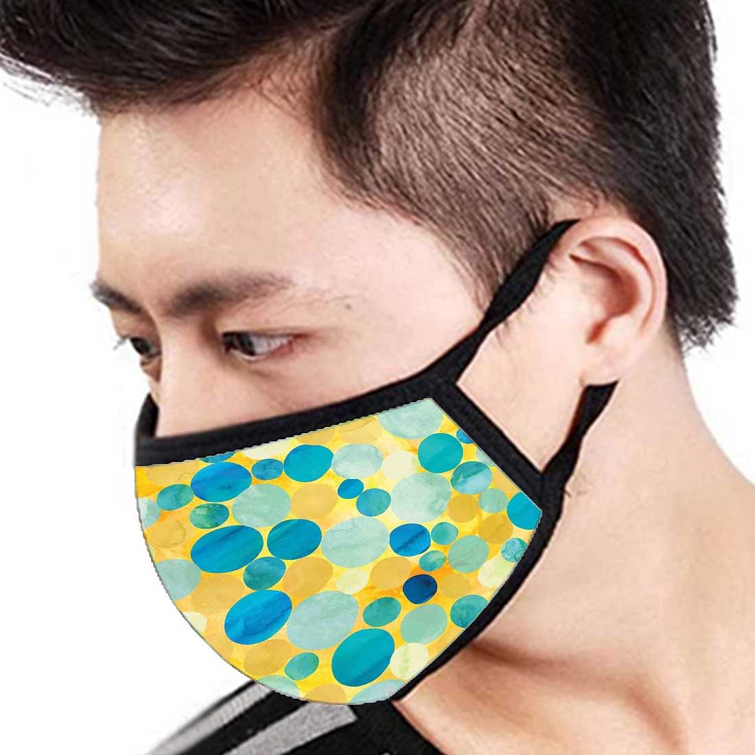 Face Masks Reusable Washable Set Of 2 -Yellow_Confetti - Image 3