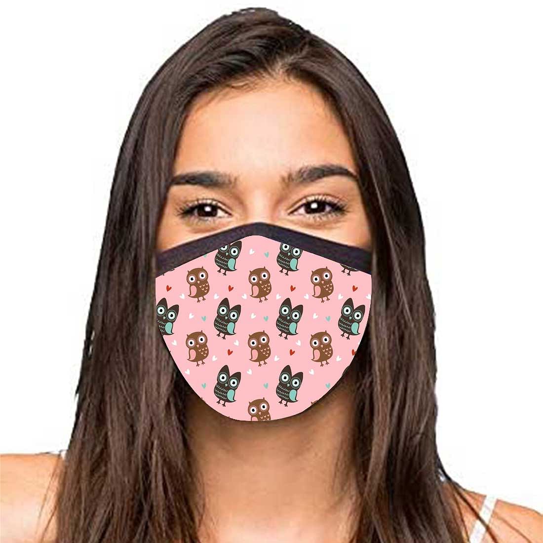 Face Masks Reusable Washable Set Of 2 -Owls - Image 2