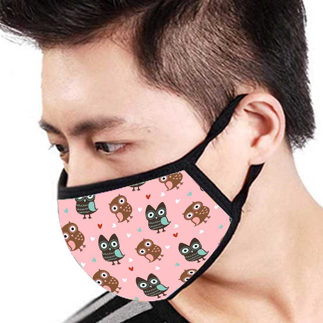 Face Masks Reusable Washable Set Of 2 -Owls - Image 3
