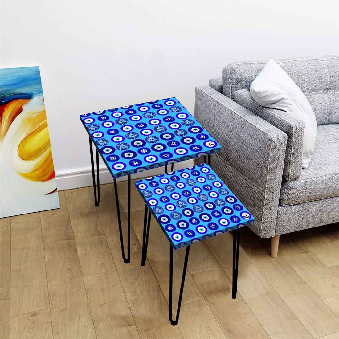 Nesting Tables Set Of 2 Nest of Table for Home Decor - Evil Eye Protector - Image 15