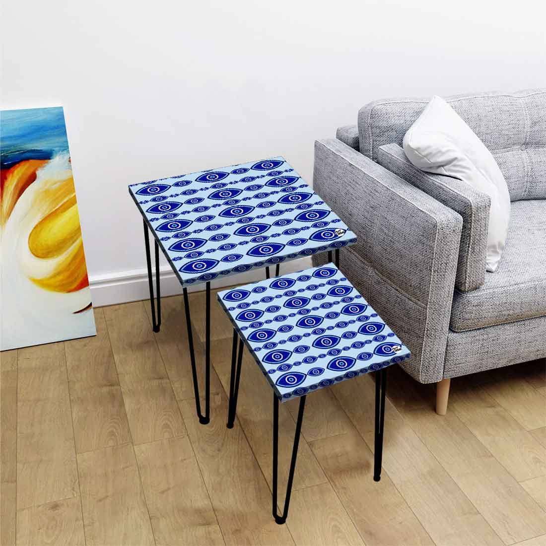 Nesting Tables Set Of 2 Nest of Table for Home Decor - Evil Eye Protector - Image 16
