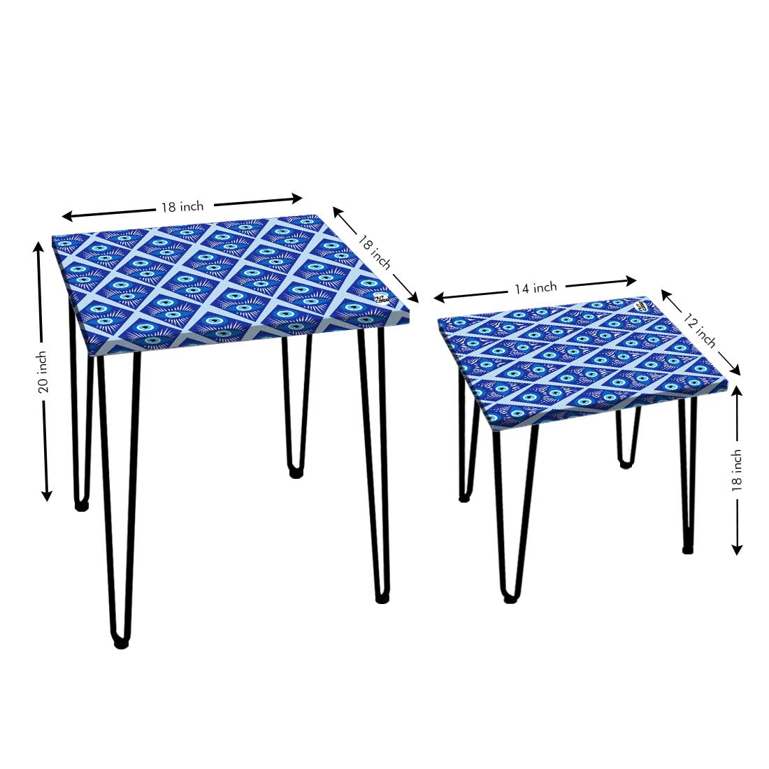 Nesting Tables Set Of 2 Nest of Table for Home Decor - Evil Eye Protector - Image 17