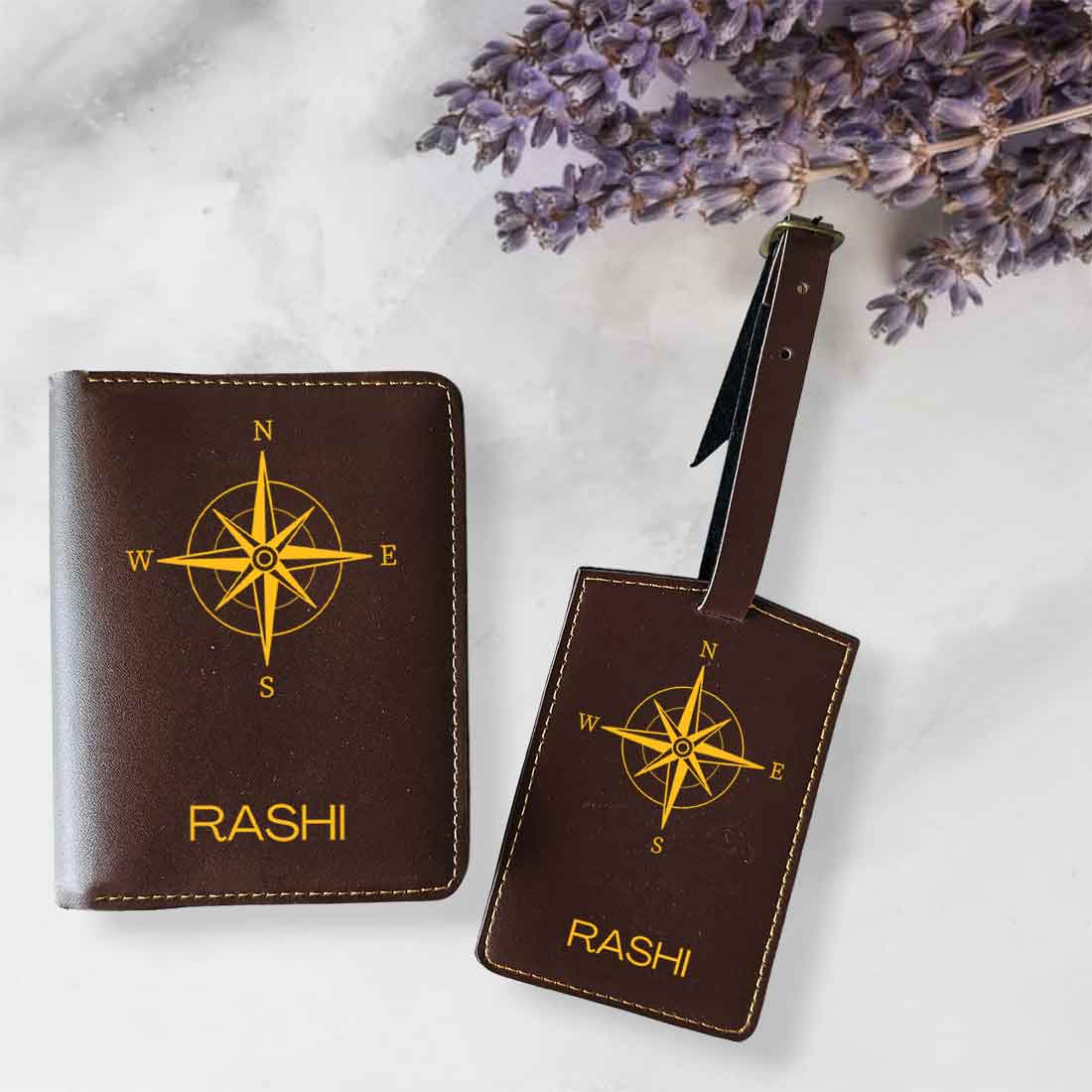 Designer Passport Cover Customized PU Leather Passport Cover and Luggage Tag Set - Image 11