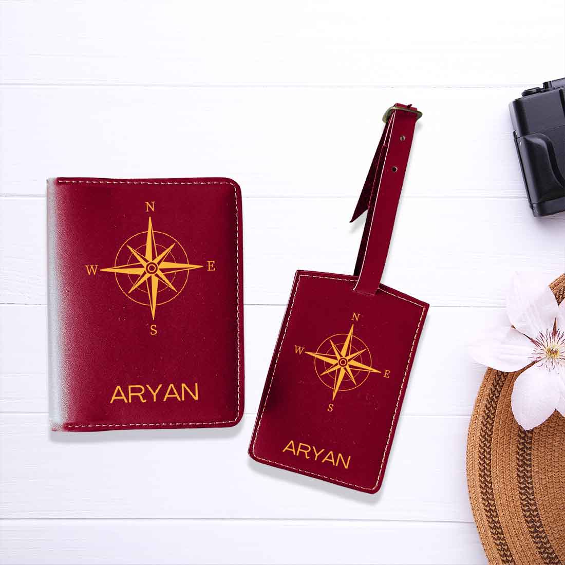 Designer Passport Cover Customized PU Leather Passport Cover and Luggage Tag Set - Image 16