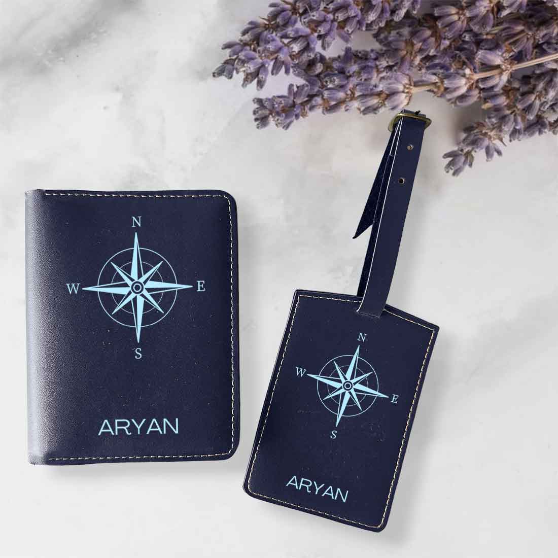Designer Passport Cover Customized PU Leather Passport Cover and Luggage Tag Set - Image 2