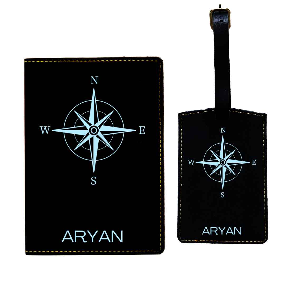 Designer Passport Cover Customized PU Leather Passport Cover and Luggage Tag Set - Image 4
