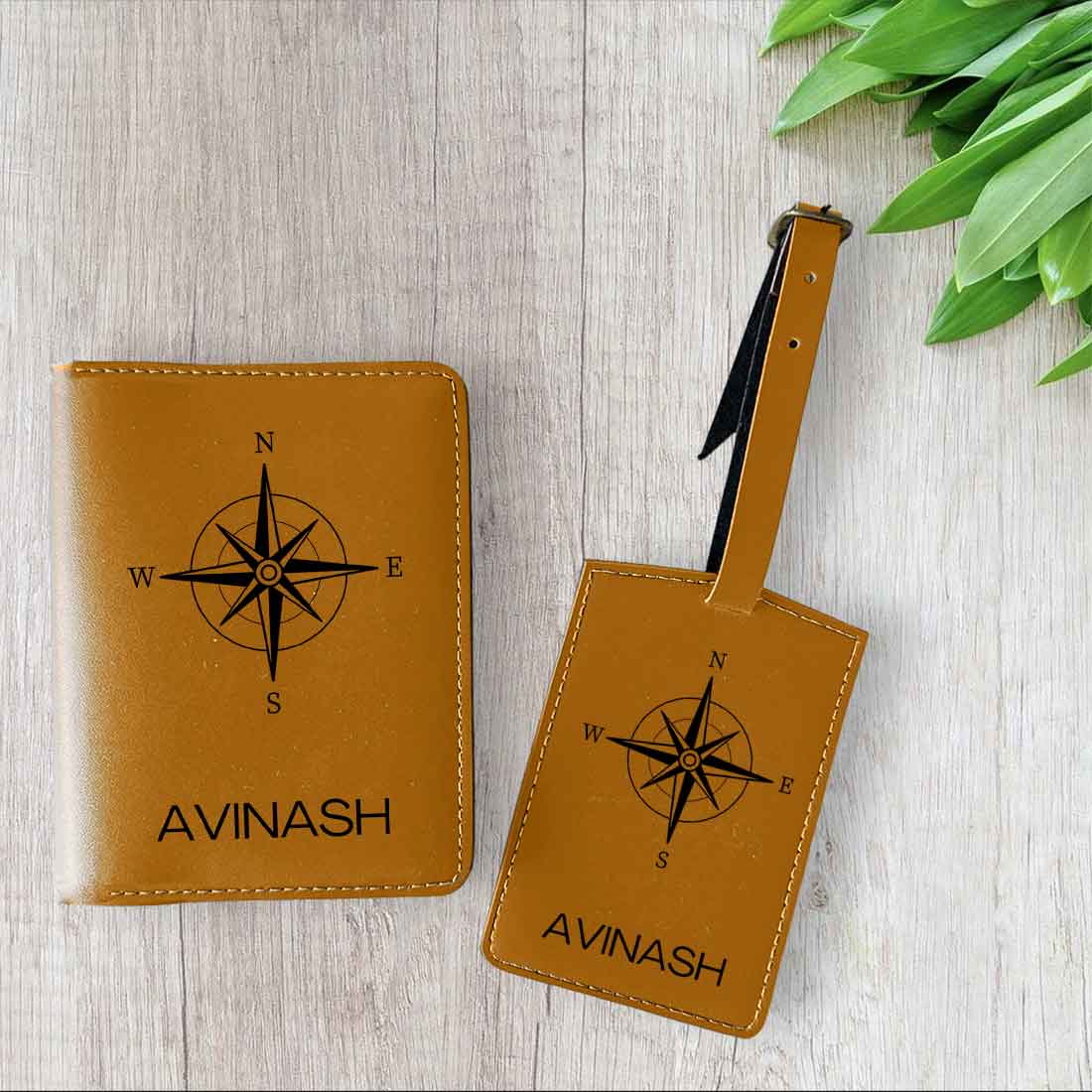 Designer Passport Cover Customized PU Leather Passport Cover and Luggage Tag Set - Image 8