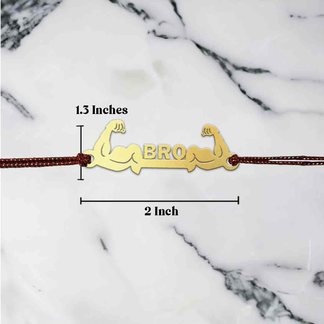 Designer Rakhi For Brother-Raksha Bandhan Stylish Acrylic Rakhis-Body Builder Bro - Image 3