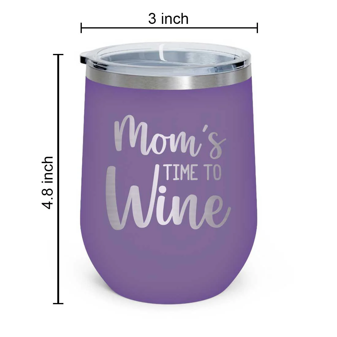 Designer Steel Travel Coffee Flask Mug With Lid Gift for Mothers Day Gifts - Mom's Time To Wine - Image 15