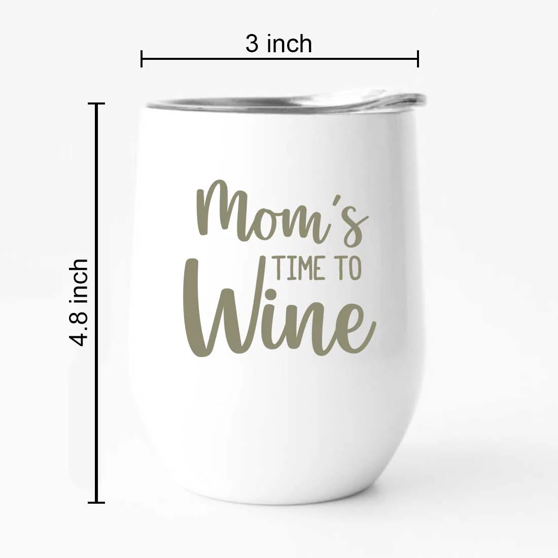 Designer Steel Travel Coffee Flask Mug With Lid Gift for Mothers Day Gifts - Mom's Time To Wine - Image 32