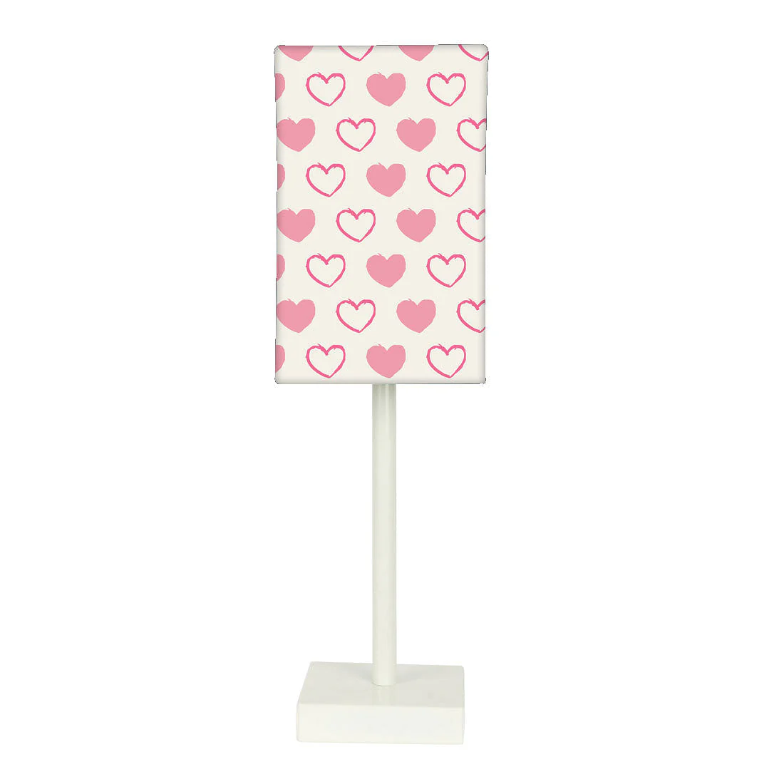 Tall Table Lamp For Living Rooms - Pink Valentine Hearts