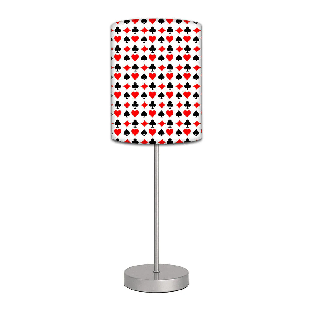 Stainless Steel Table Lamp For Living Room Bedroom -   Poker Cards