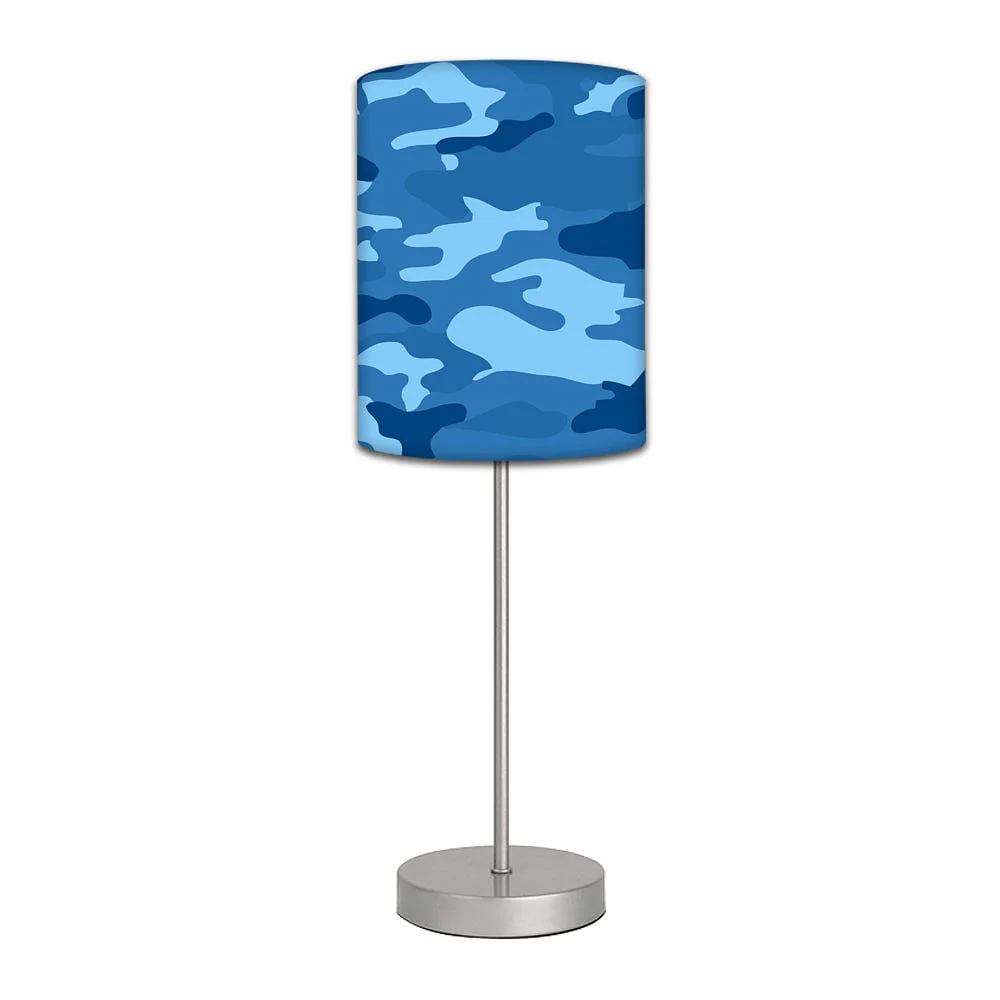 Stainless Steel Table Lamp For Living Room Bedroom - Navy Blue Army Camouflage