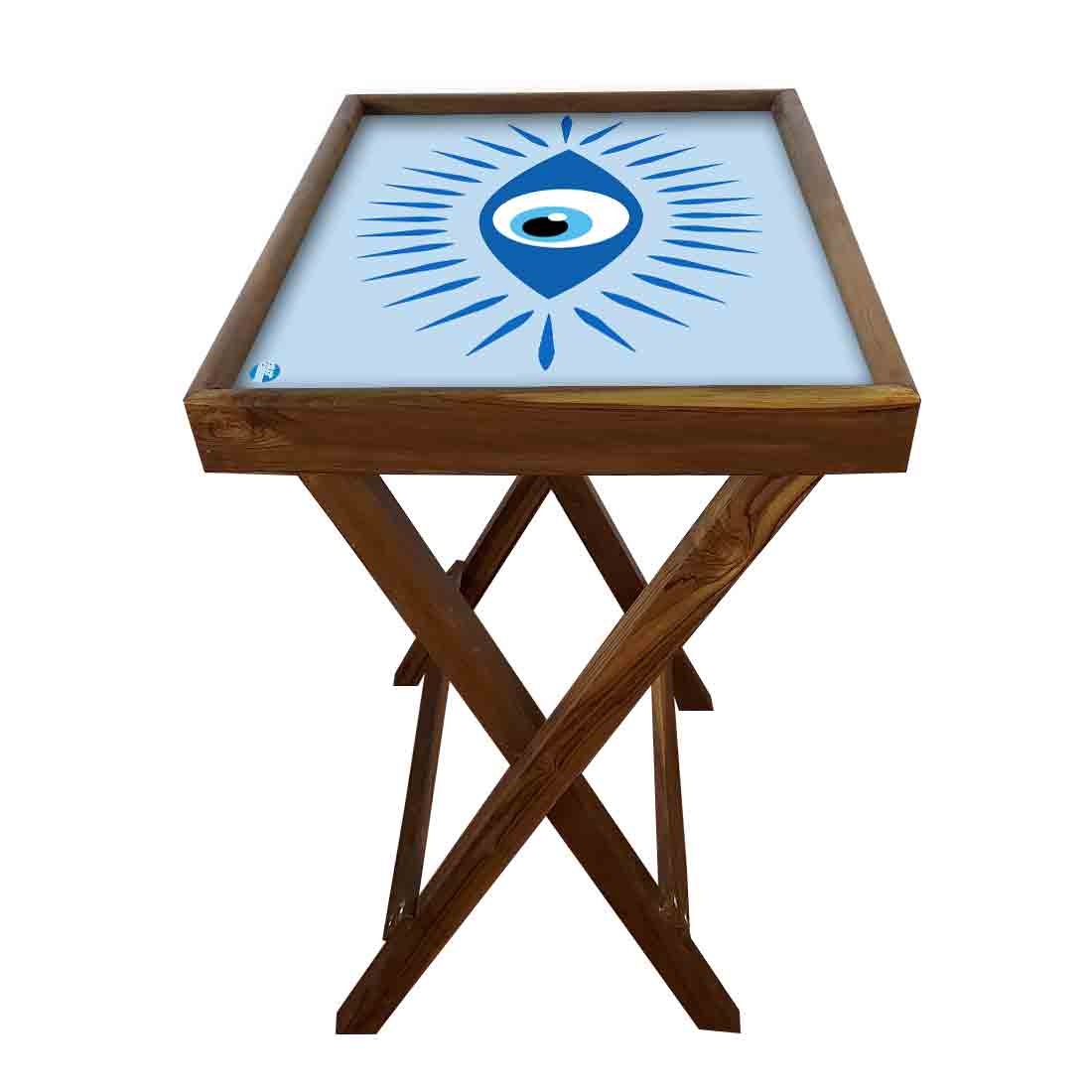 Foldable Living Room Tray Table Serving Corner Rack - Evil Eye Protector - Image 11