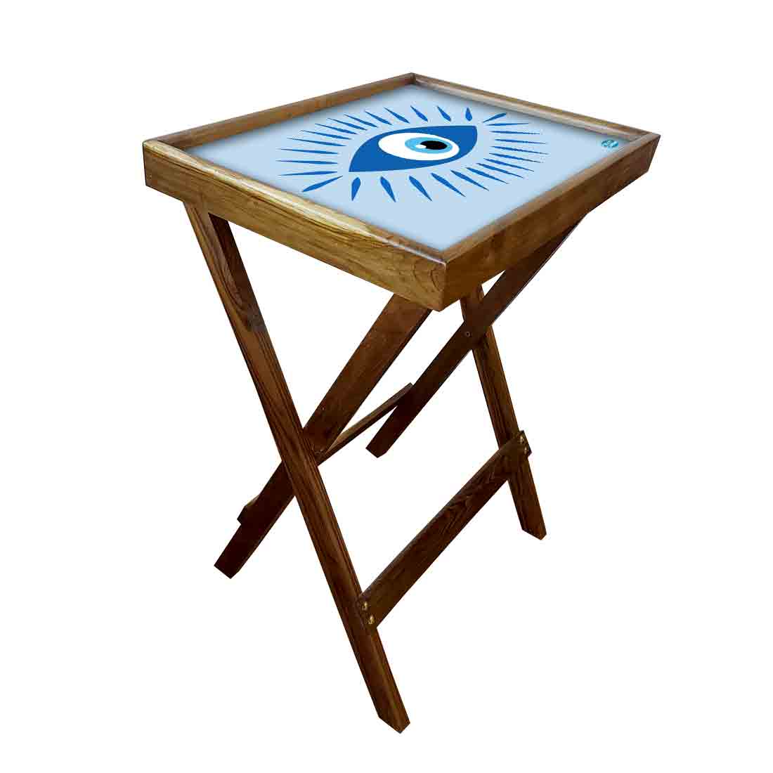 Foldable Living Room Tray Table Serving Corner Rack - Evil Eye Protector - Image 17