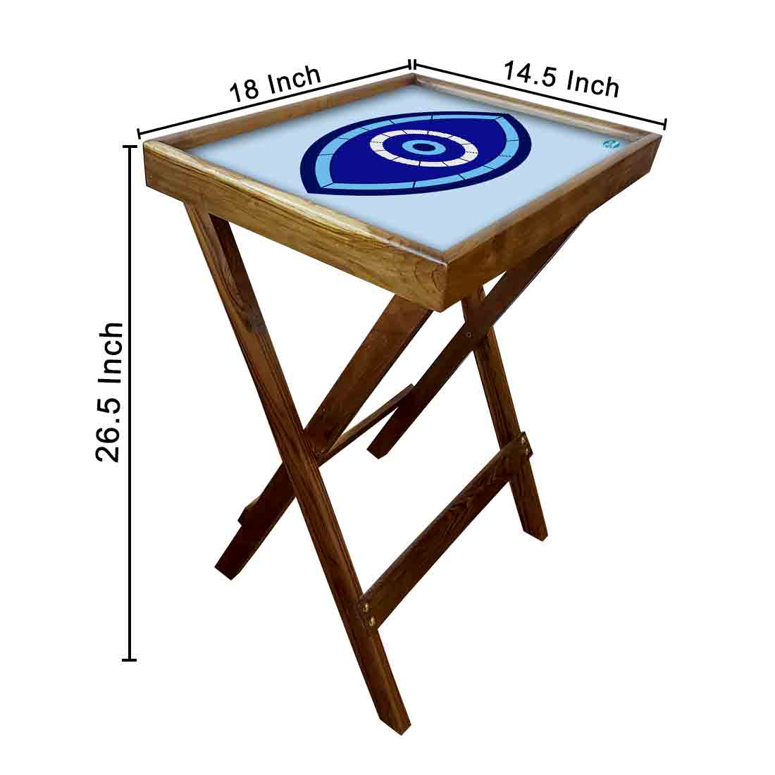 Foldable Living Room Tray Table Serving Corner Rack - Evil Eye Protector - Image 20