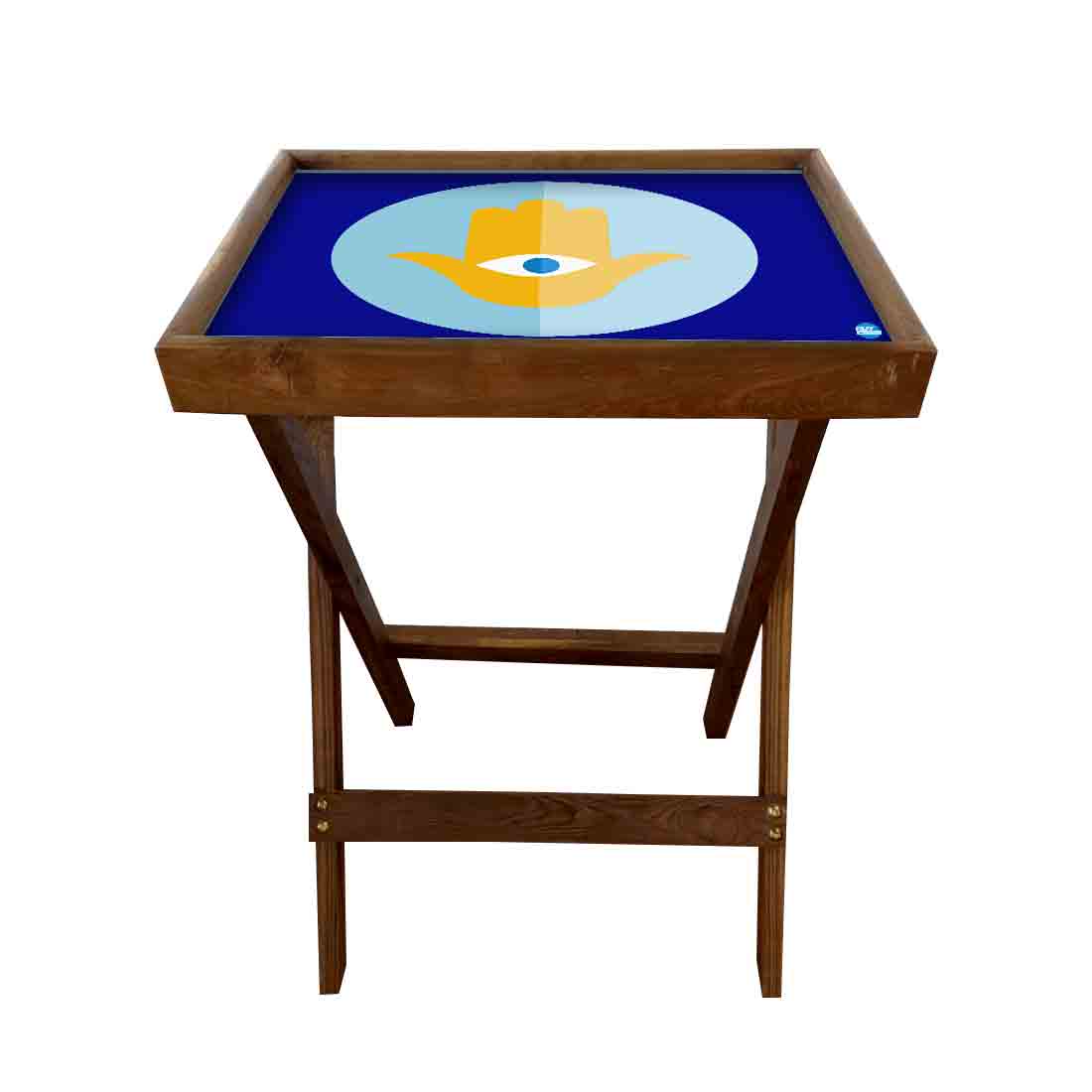 Wooden TV Trays for Eating Snacks Serving Folding End Table - Evil Eye Protector - Image 17