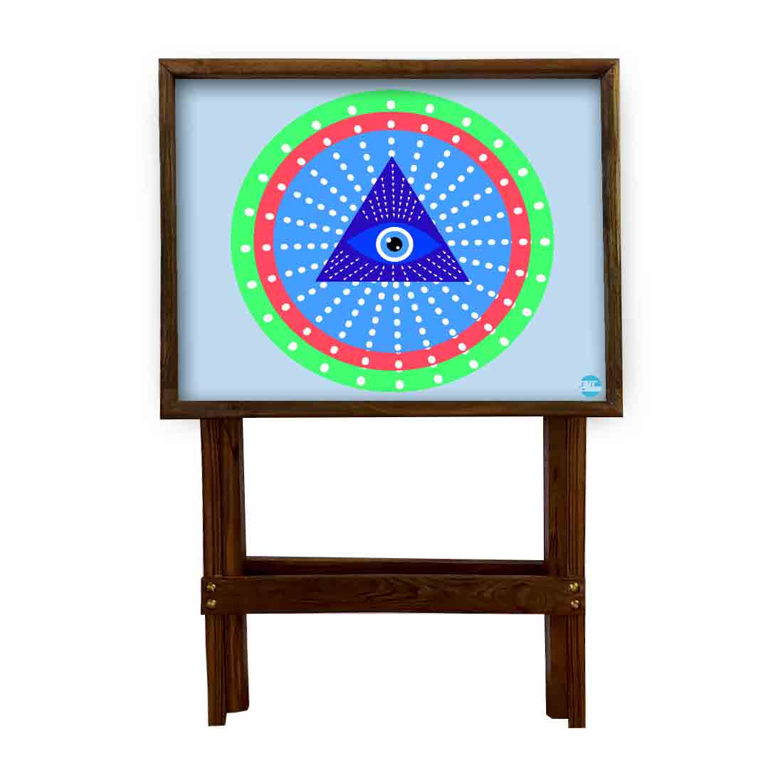 Wooden TV Trays for Eating Snacks Serving Folding End Table - Evil Eye Protector - Image 6