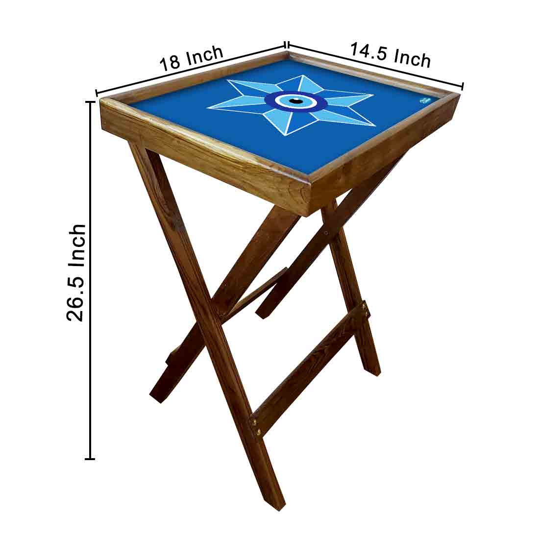 Foldable Side Table for TV Tray Tables Living Room  - Evil Eye Protector - Image 21