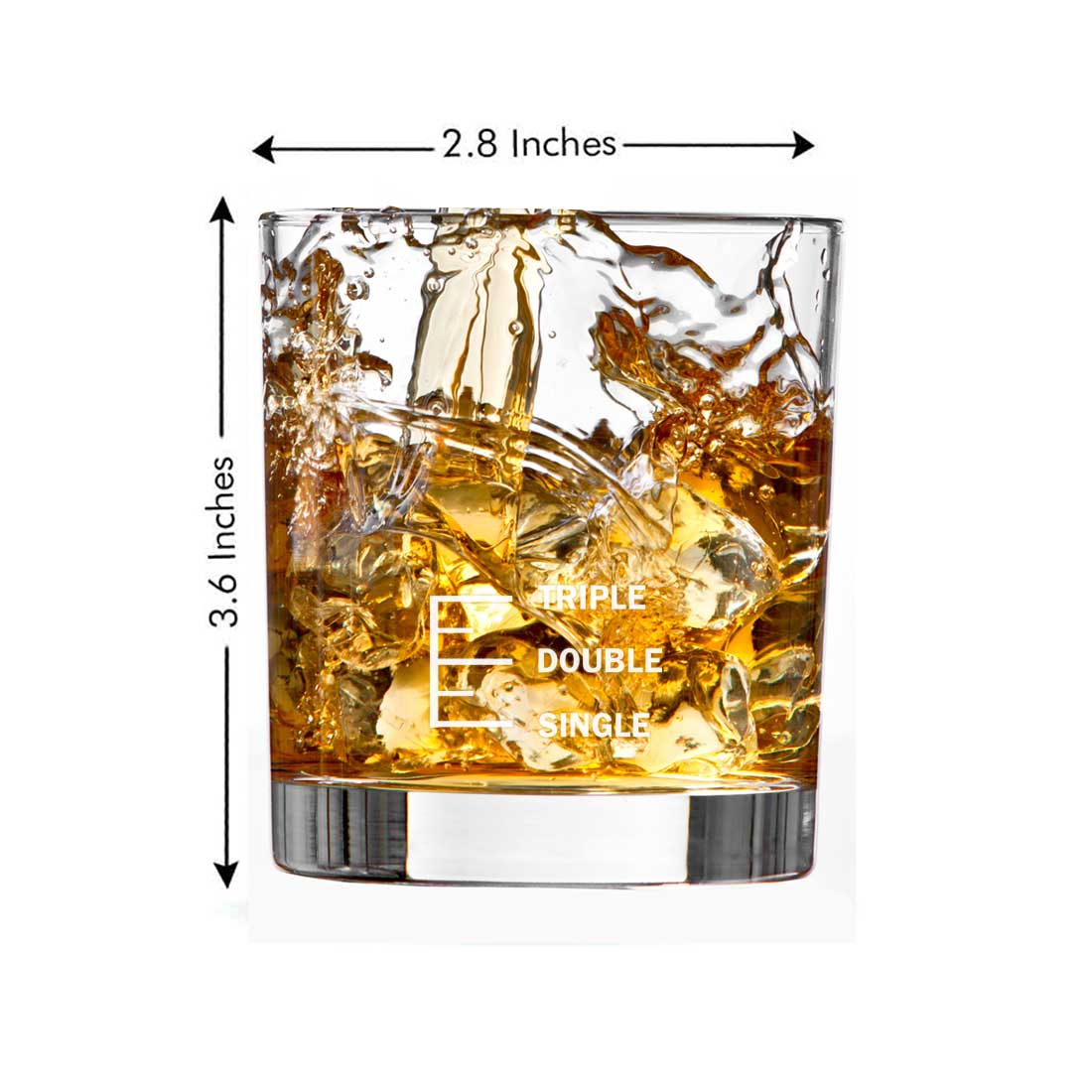 Whiskey Glasses Liquor Glass-  Anniversary Birthday Gift Funny Gifts for Husband Bf - SINGLE DOUBLE TRIPLE - Image 10