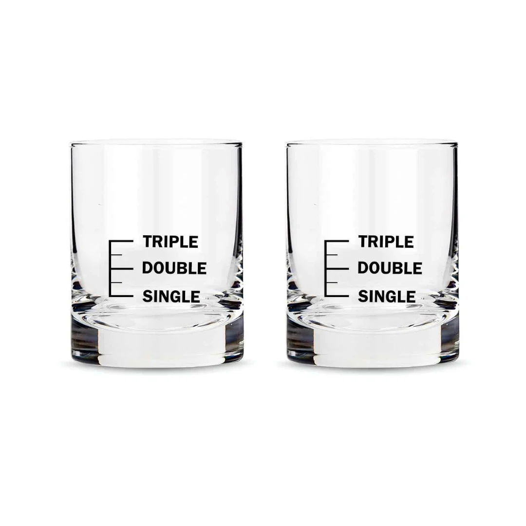 Whiskey Glasses Liquor Glass-  Anniversary Birthday Gift Funny Gifts for Husband Bf - SINGLE DOUBLE TRIPLE - Image 5
