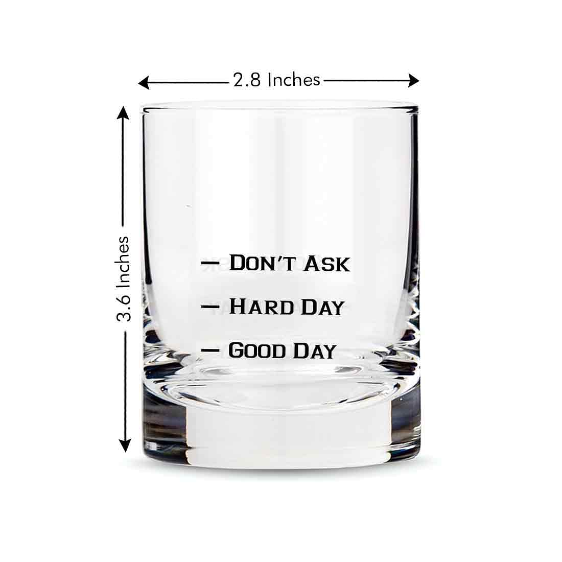 Whiskey Glasses Liquor Glass-  Anniversary Birthday Gift Funny Gifts for Husband Bf - GOOD DAY HARD DAY - Image 6