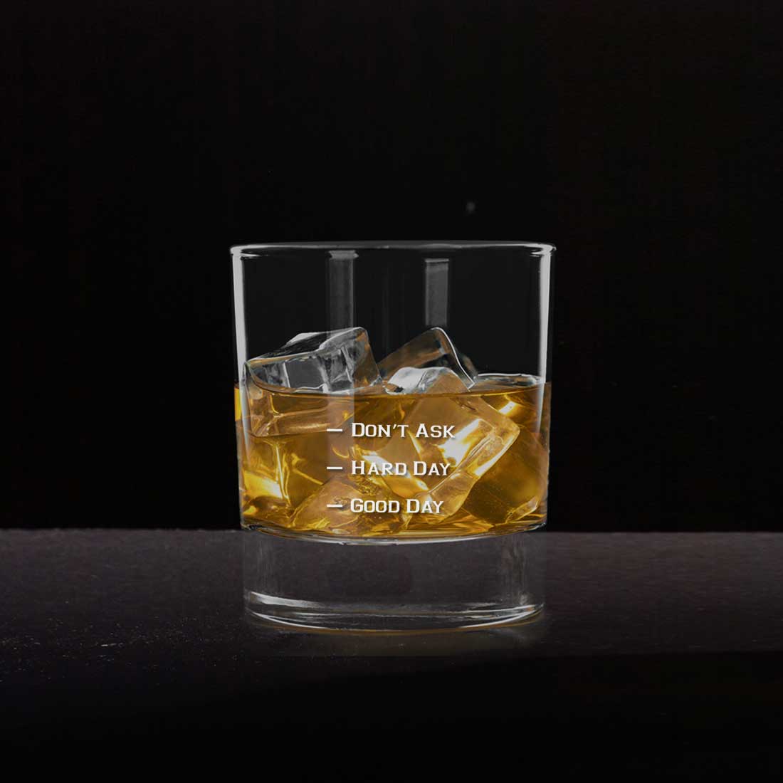Whiskey Glasses Liquor Glass-  Anniversary Birthday Gift Funny Gifts for Husband Bf - GOOD DAY HARD DAY - Image 7
