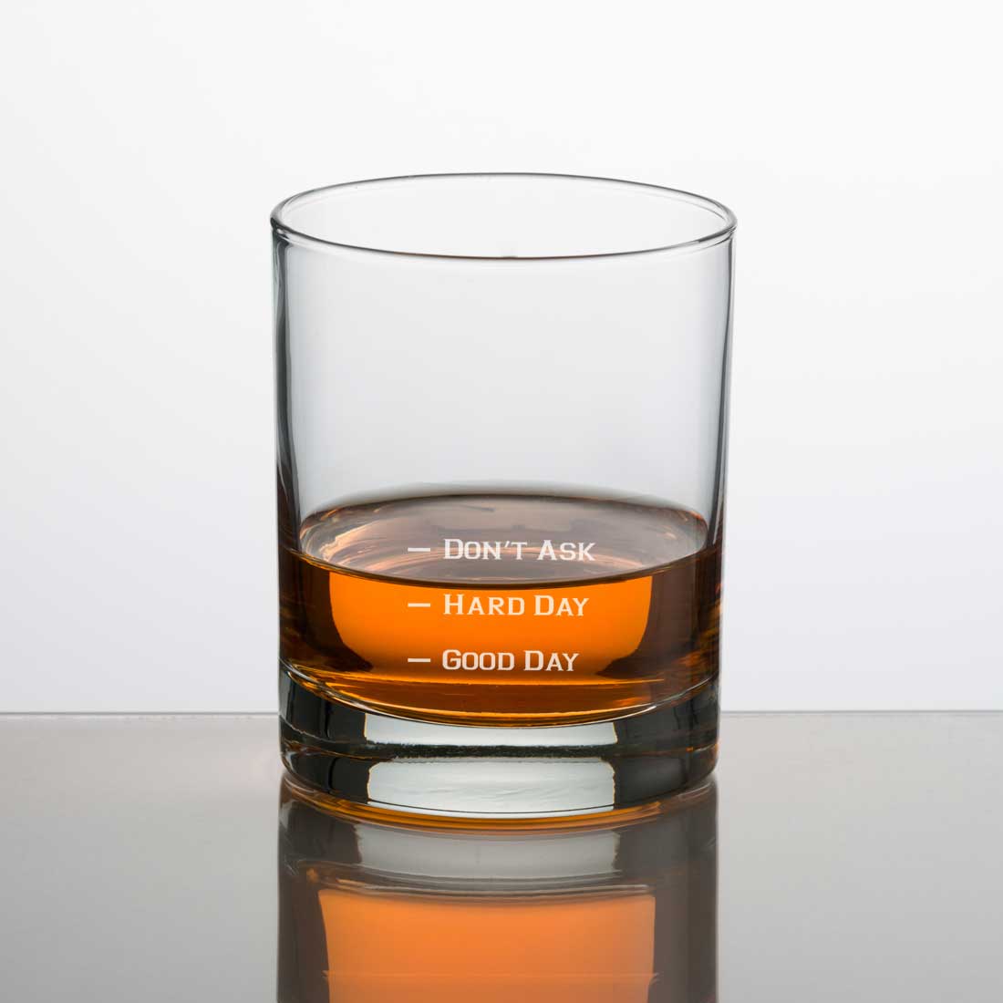 Whiskey Glasses Liquor Glass-  Anniversary Birthday Gift Funny Gifts for Husband Bf - GOOD DAY HARD DAY - Image 9