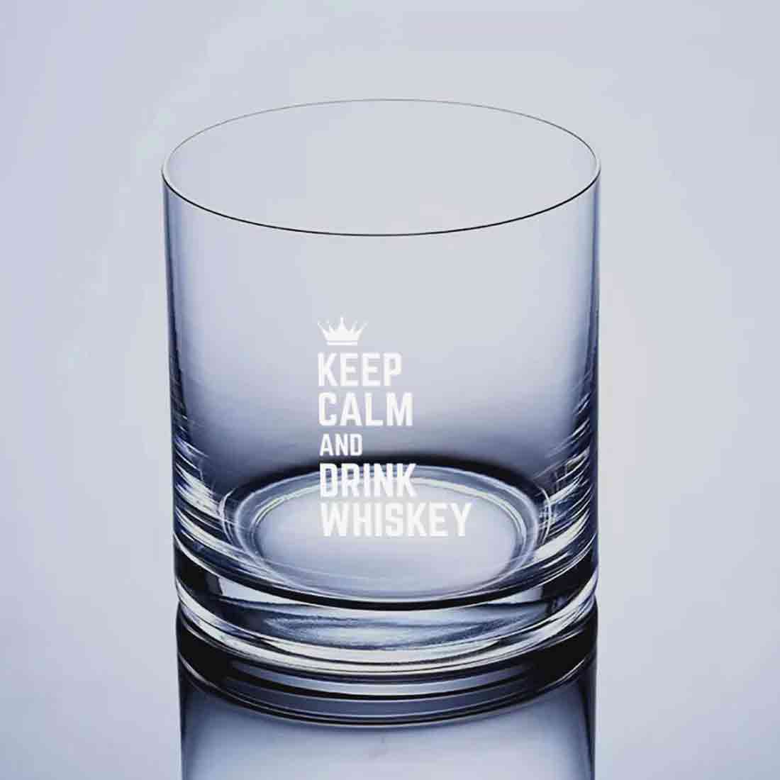 Whiskey Glasses Liquor Glass-  Anniversary Birthday Gift Funny Gifts for Husband Bf - KEEP CALM AND DRINK WHISKY - Image 3