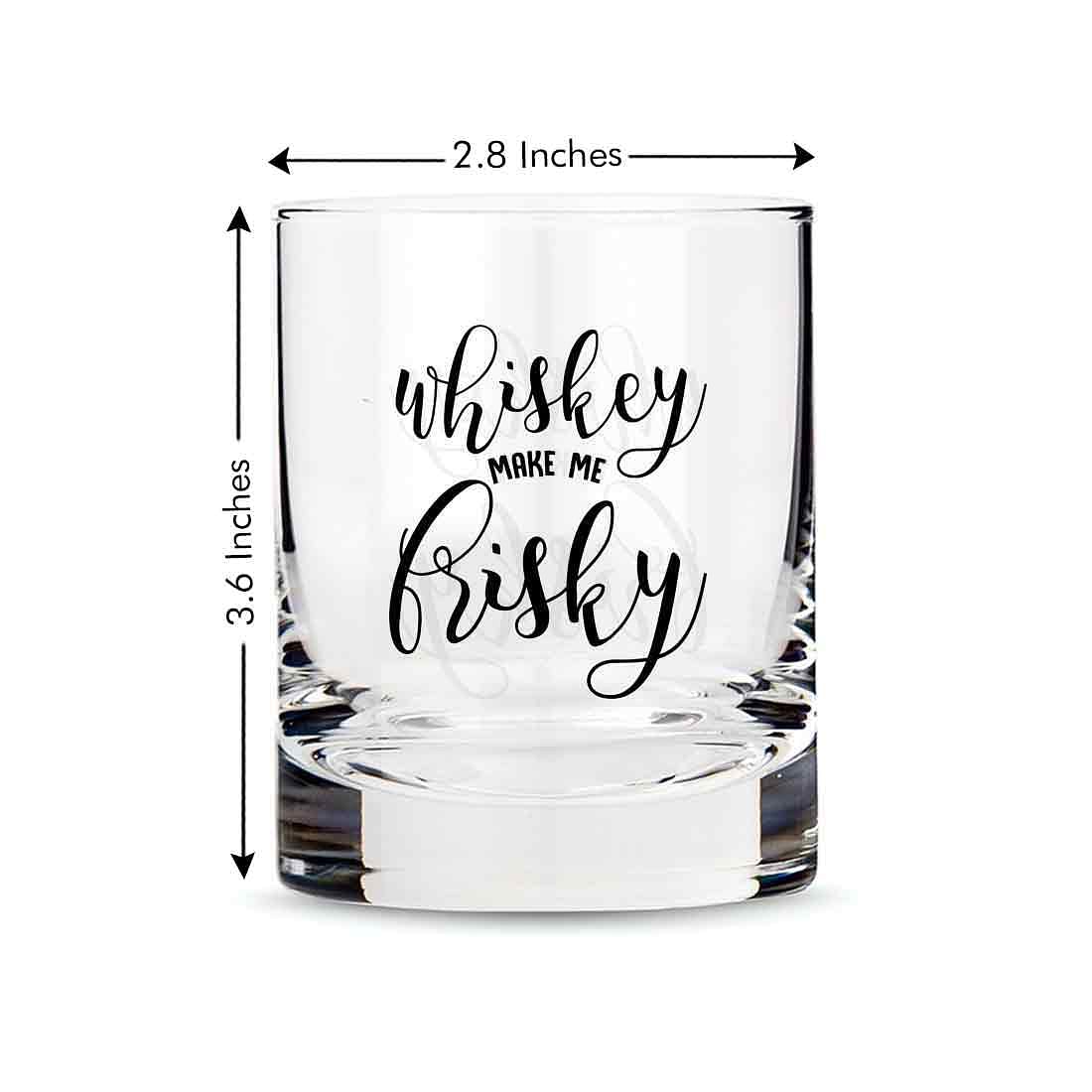 Whiskey Glasses Liquor Glass-  Anniversary Birthday Gift Funny Gifts for Husband Bf - WHISKY MAKE ME FRISKY - Image 3