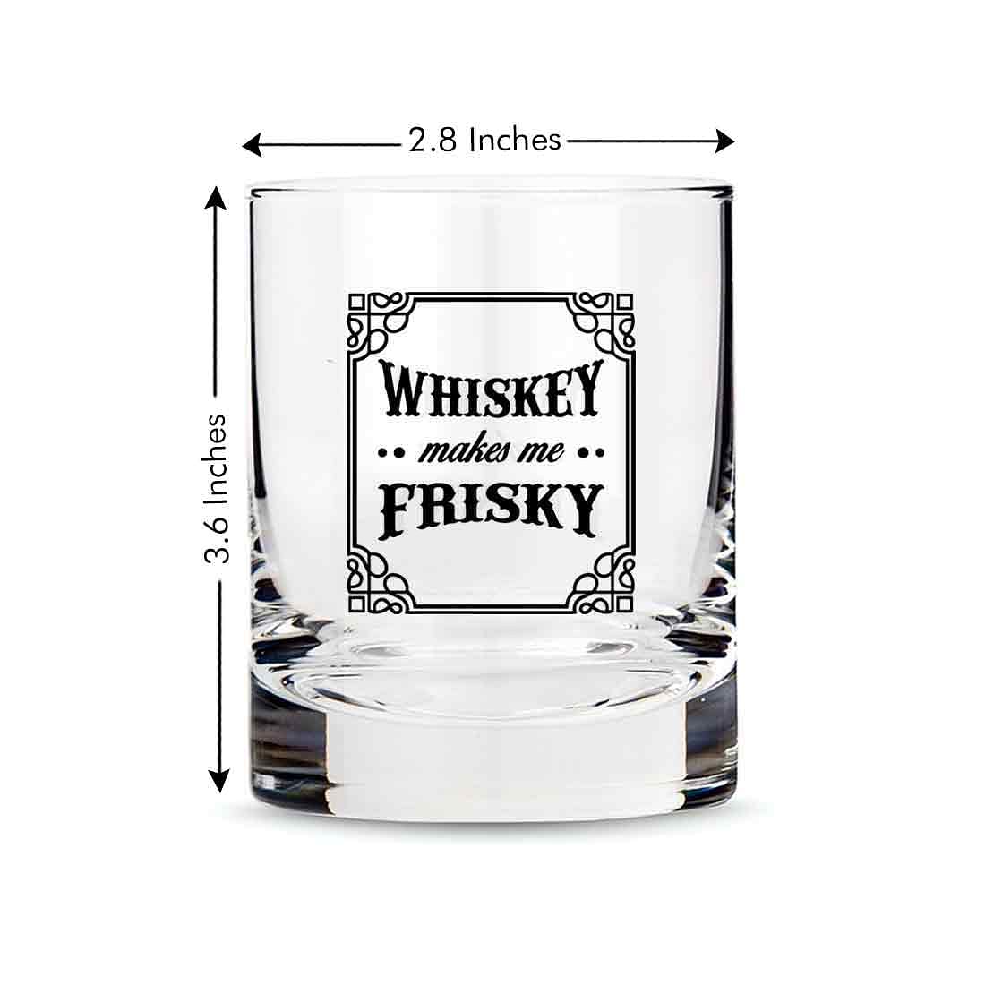 Whiskey Glasses Liquor Glass- Anniversary Birthday Gift Funny Gifts for Husband Bf - WHISKY MAKES ME FRISKY - Image 4