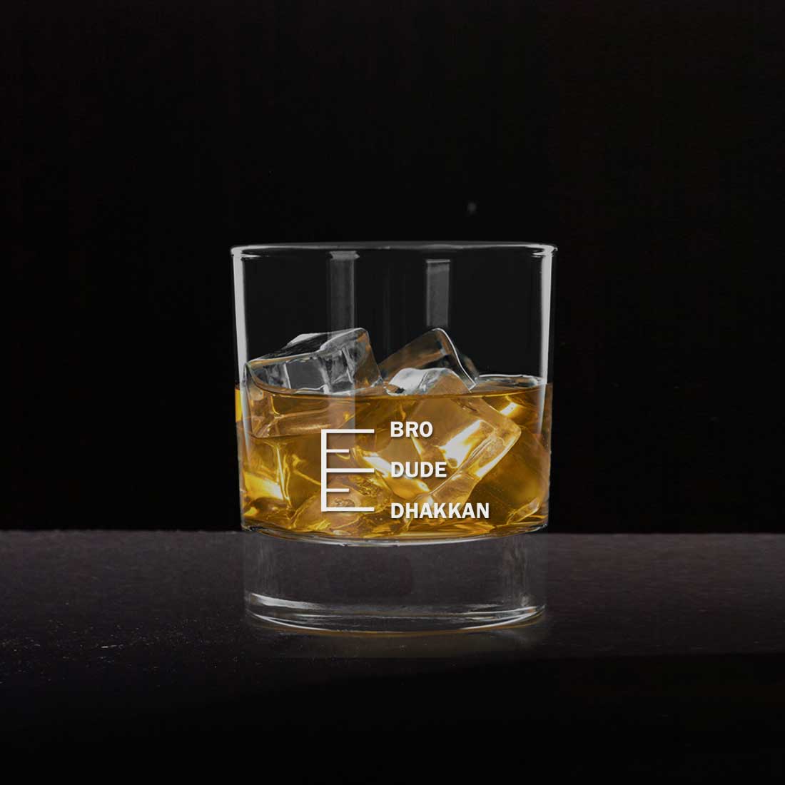 Whiskey Glasses Liquor Glass- Anniversary Birthday Gift Funny Gifts for Husband Bf - DHAKKAN DUDE BRO - Image 3