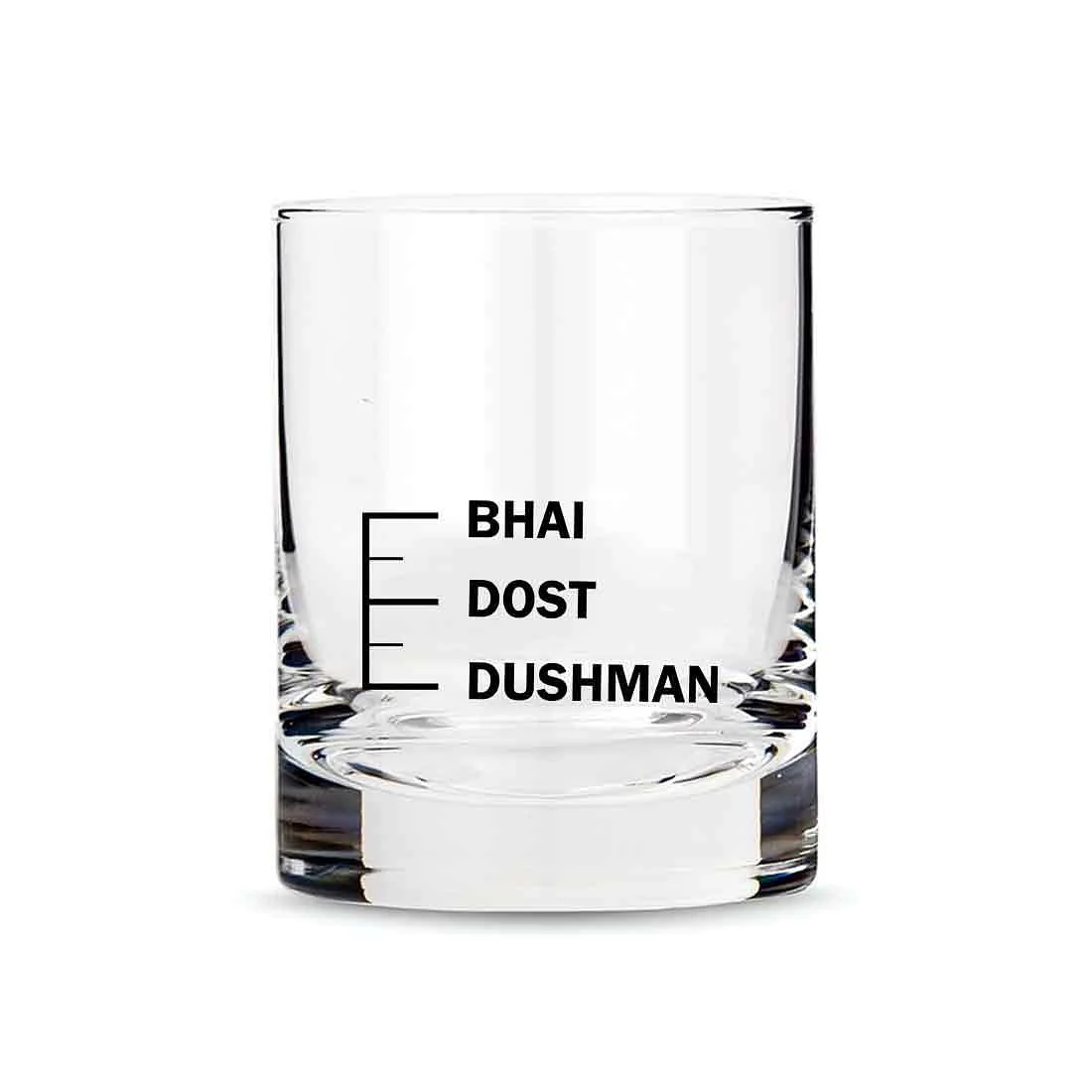 Whiskey Glasses Liquor Glass- Anniversary Birthday Gift Funny Gifts for Husband Bf - DUSHMAN DOST BHAI - Image 6