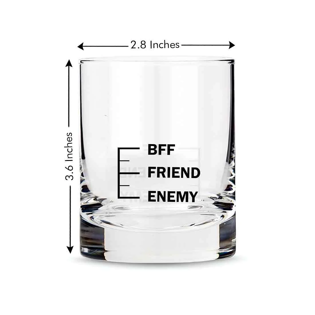 Whiskey Glasses Liquor Glass- Anniversary Birthday Gift Funny Gifts for Husband Bf - ENEMY FRIEND BFF - Image 4
