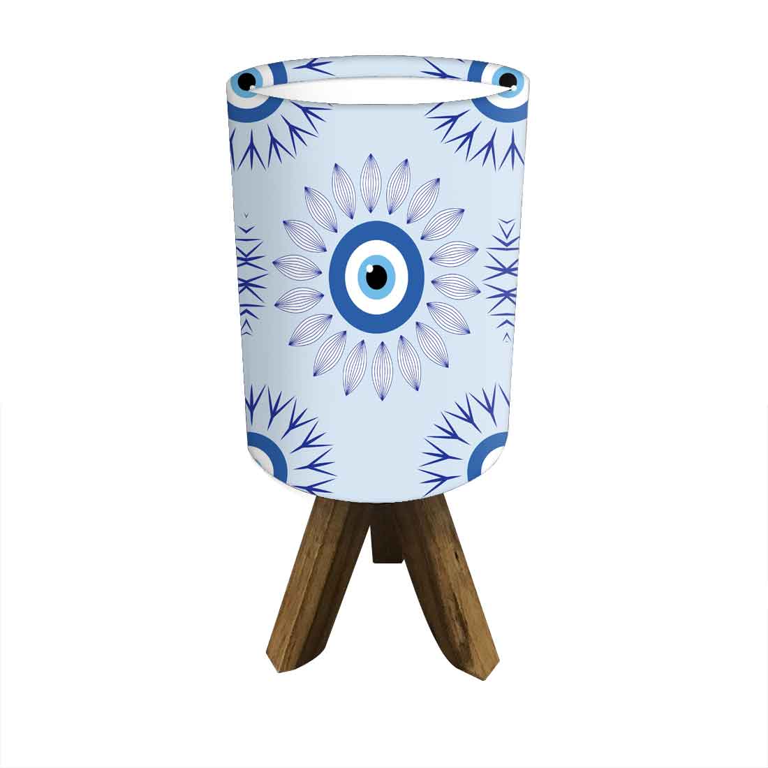 Wooden Table Lamp Mini Tripod Lamps for Kids Bedroom-Evil Eye Protector (3W LED Bulb Included) - Image 12