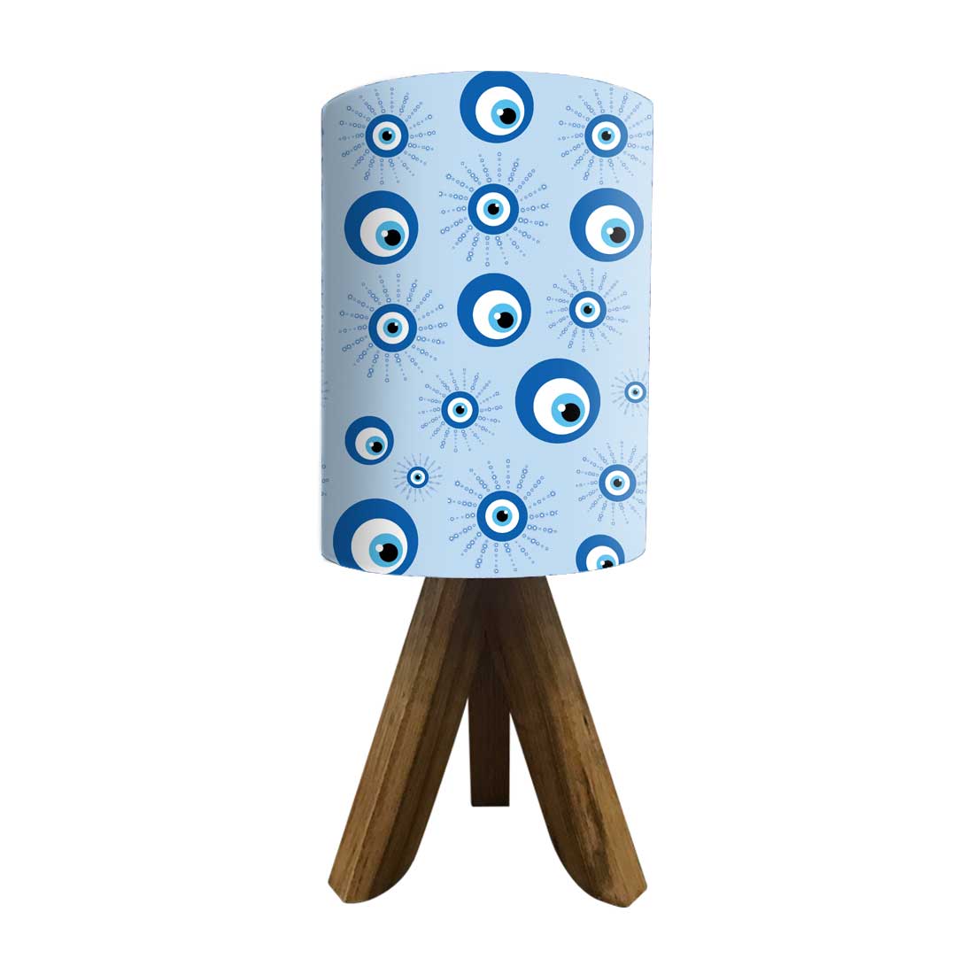 Wooden Table Lamp Mini Tripod Lamps for Kids Bedroom-Evil Eye Protector (3W LED Bulb Included) - Image 14