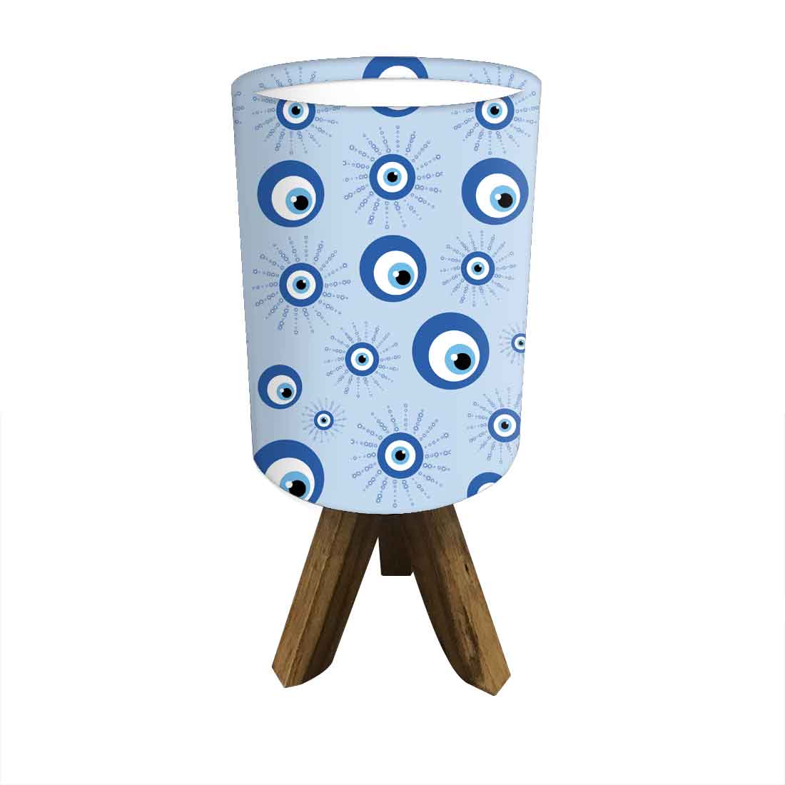 Wooden Table Lamp Mini Tripod Lamps for Kids Bedroom-Evil Eye Protector (3W LED Bulb Included) - Image 15