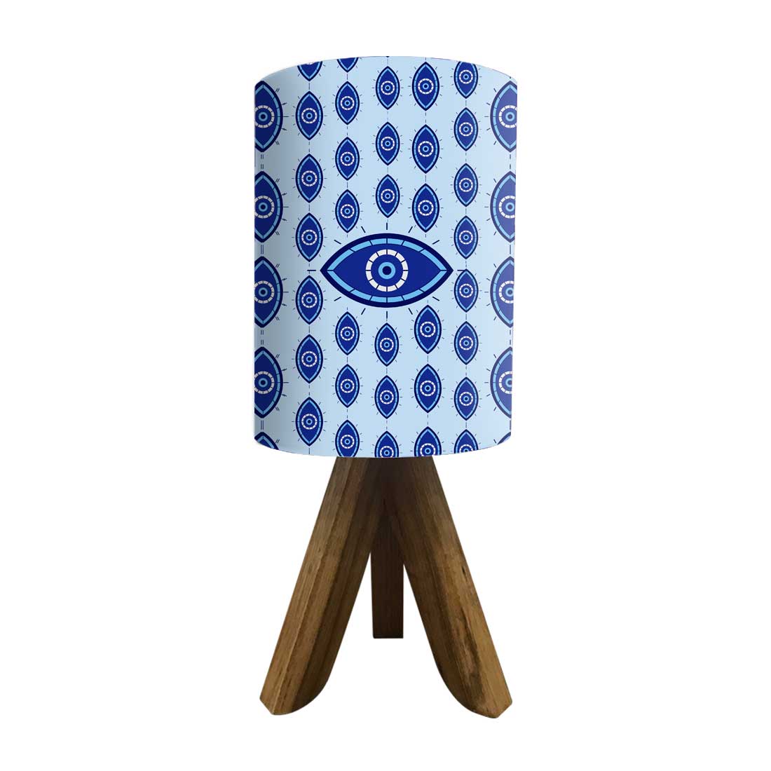 Wooden Table Lamp Mini Tripod Lamps for Kids Bedroom-Evil Eye Protector (3W LED Bulb Included) - Image 5