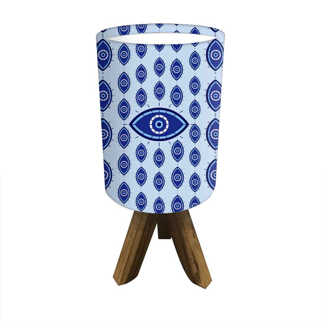 Wooden Table Lamp Mini Tripod Lamps for Kids Bedroom-Evil Eye Protector (3W LED Bulb Included) - Image 7