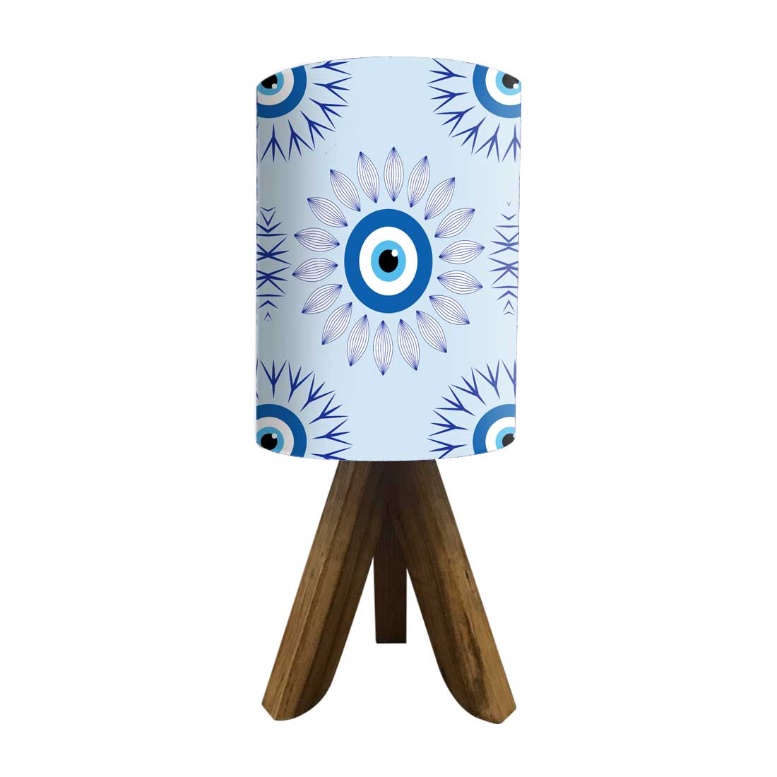 Wooden Table Lamp Mini Tripod Lamps for Kids Bedroom-Evil Eye Protector (3W LED Bulb Included) - Image 8