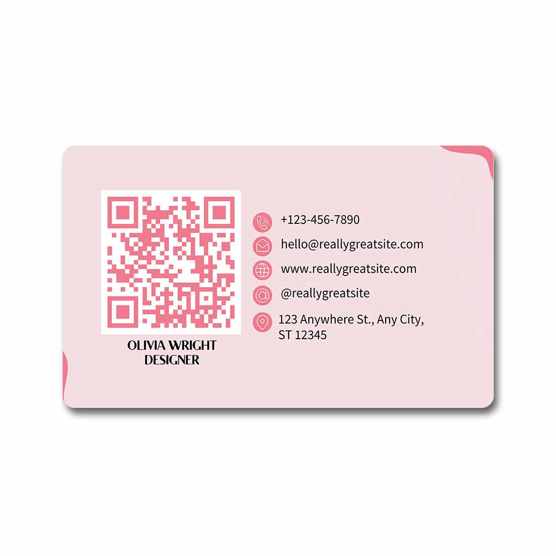 Digital Business Card QR Code Visiting Card with NFC-Scan or Tap to Share Your Contact