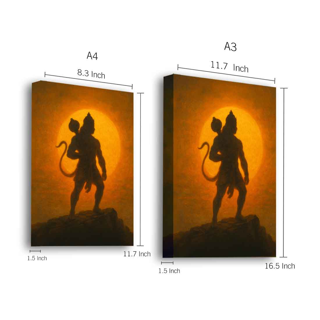 Divine Hanuman Ji Photo Frame LED Wall Décor for Living Room, Office & Mandir - Image 3