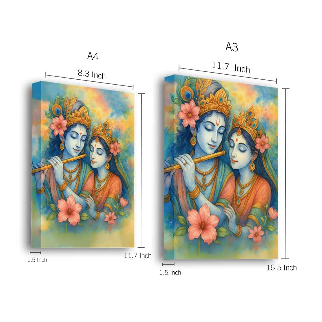 Divine Krishna Radha Frame with LED lighting – Ideal for Décor, Pooja Room, or Gift - Image 3